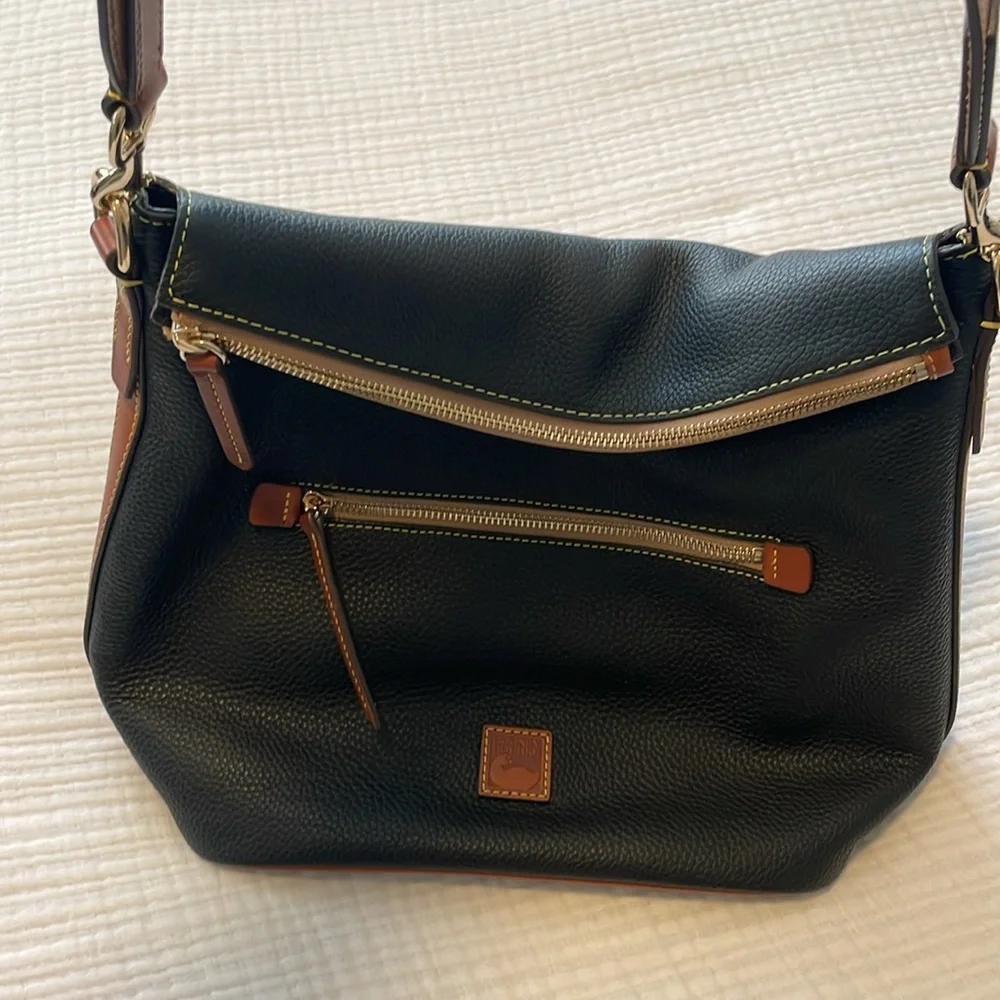 Dooney & Burke black leather shoulder bag - Picture 3 of 7